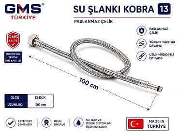 GMS Türkiyə – Su Şlanqı “Kobra” 13 (2.80 azn) - Material: paslanmaz