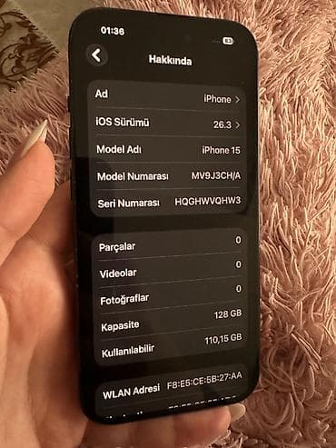 macbook pro 16: IPhone 15, 128 GB, Qara, Face ID — 1