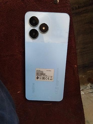 Realme smartfon üçün orijinal göy rəngli arxa qapaq və orta karkas