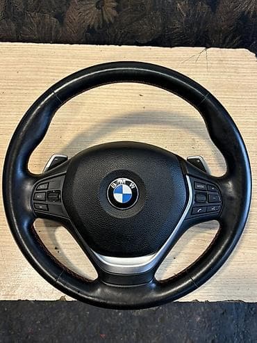 BMW çoxfunksiyalı sükan - Orijinal BMW sükan çarxı, dəri üzlü - — 1