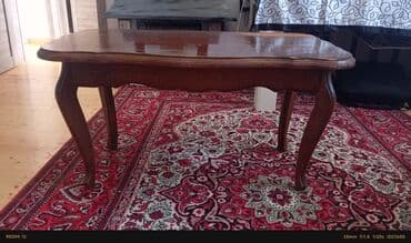 журнальный столик деревянный: Журнальный стол, Б/у, Нераскладной, Дерево, Овальный стол — 1