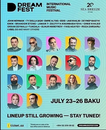 DREAM FEST 26 İYUL Standart FANZONE bilet satılır sonn 1 bilet qalıbb