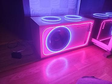 avtomobil kondisioneri satilir: RGB LED işıqlı akustik sabvufer/qutu - Böyük diametrli bas dinamik — 4
