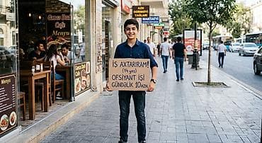 is axtar: Xidmət: Ofisiant işi axtarıram - Yaş: 14 - Gündəlik əməkhaqqı — 1