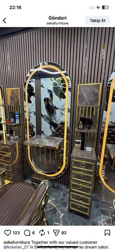 Güzgü Divar üçün, Oval, Makiyaj üçün, Arxa işıqlı