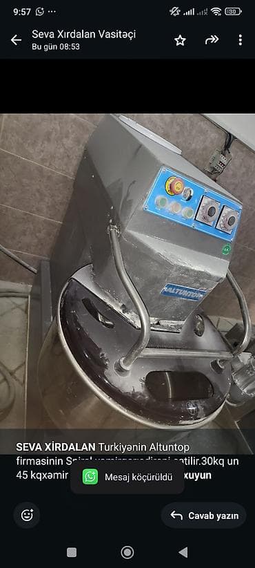 *SEVA XİRDALAN* Turkiyənin Altuntop firmasinin Spiral xəmirqarışdirani lalafo.az -da *SEVA XİRDALAN* Turkiyənin Altuntop firmasinin Spiral xəmirqarışdirani