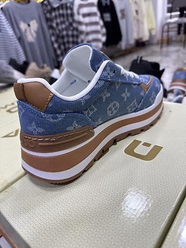 qadın oksfordları: Məhsul: Qadın krossovkası – denim üstlü, naxışlı model - Üst — 3