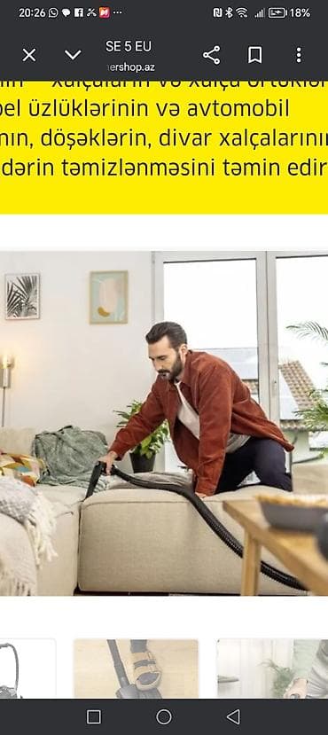 su qizdiran: Kärcher SE 5 EU – yuma funksiyalı tozsoran - Xalça, xalçaörtüsü — 2