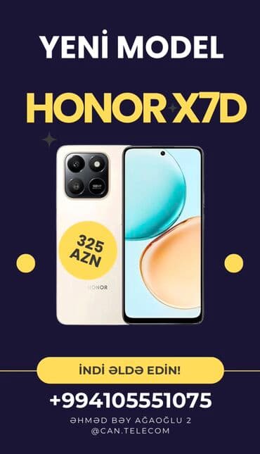 Honor X7c, 128 GB, rəng - Qızılı, İki sim kartlı, Sənədlərlə, Zəmanət