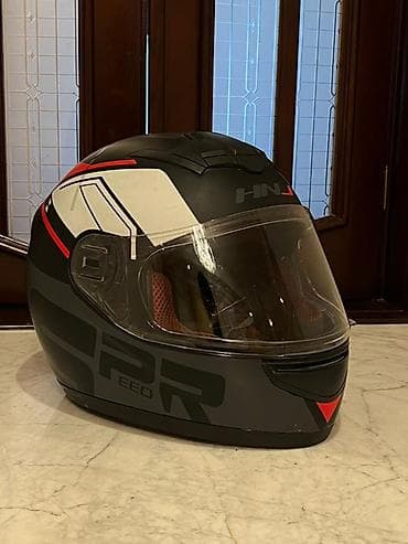 moto ucuz: HNJ tam üzlü motosiklet dəbilqəsi - Korpus: mat qara rəngli — 1