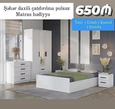 taxt tumba: İkinəfərlik çarpayı, Termo, Dolab, 2 tumba, Azərbaycan, Yeni — 1