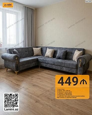 sunger: Künc divan – Kod: 2549 - Ölçülər: 280 × 200 sm - Mexanizm: açılan — 1