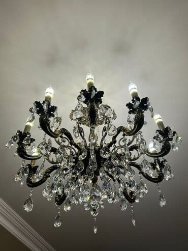 çilçıraqlar: Çılçıraq, 10 və daha çox lampa, Xrustal — 1