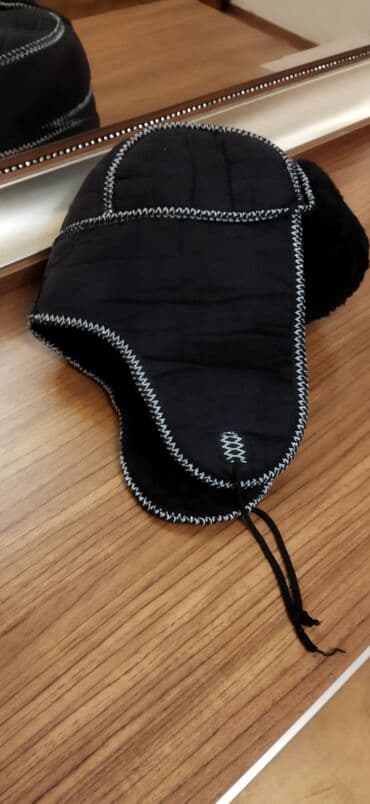 kişilər ucun papaq və şarf dəstləri: Qışpapaqları, kişi üçün,Rusiyadan alınıb,qara 25manat,qəhvəyi — 4