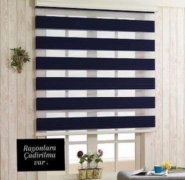 perdə modelləri: Zebra jalüz pərdələr - İkiqat zolaqlı (şəffaf və qapalı) quruluş — 8