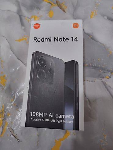 redmi k60: Redmi Note 14, 256 GB, rəng - Qara, Barmaq izi, İki sim kartlı — 1