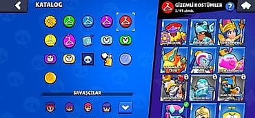 Velosiped aksesuarları: Brawl Stars hesabı – geniş kostyum kataloqu ilə Özəlliklər: - Kataloq — 6