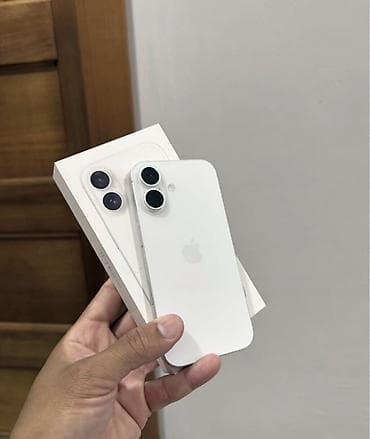 IPhone 16, 128 GB, Ağ, Zəmanət, Simsiz şarj, Face ID lalafo.az -da IPhone 16, 128 GB, Ağ, Zəmanət, Simsiz şarj, Face ID