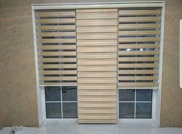 Bitkilər: Zebra jalüz pərdələr – taxta teksturalı, iki rəng variantı (tünd — 5