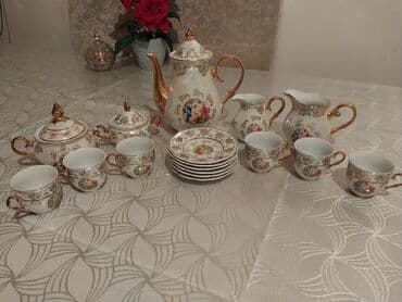 Çay dəsti, rəng - Ağ