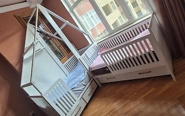 matras alti: SabsulUşaq otağı üçün birləşik 2-lik çarpayı dəsti – matraslarla — 1