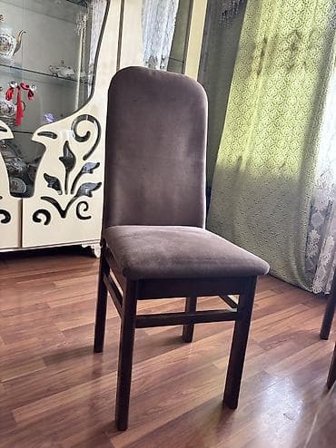 kohnə stul: Qonaq otağı üçün, İşlənmiş, Açılan, Oval masa, 6 stul — 2