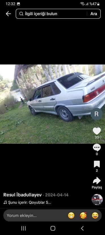 lada vaz 2108: Model: Lada Samara (sedan), gümüşü rəng Kuzov: 4 qapılı, arxa — 2