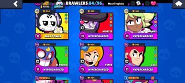 Aş qazanı: Brawl Stars hesabı - Kolleksiya: 84/96 Brawler açılıb - Güc — 1