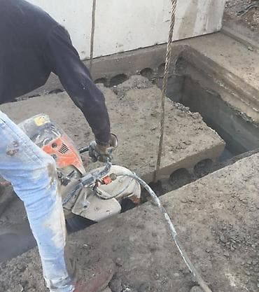 Beton kəsimi və deşik açma xidməti - Armaturlu/armatursuz beton