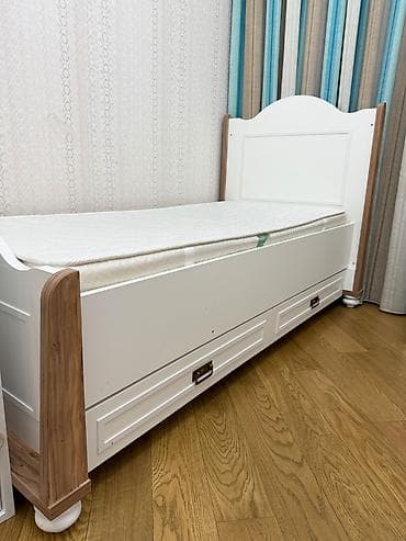 turk sobası: Oğlan və qız üçün, Təknəfərlik çarpayı, 2 tumba, Dolab, Komod — 9