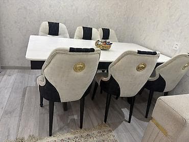 stulla: Qonaq otağı üçün, İşlənmiş, 6 stul — 1
