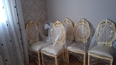 berber usdolu: Qonaq otağı üçün, İşlənmiş, Qatlanmayan, rəng - Bej Stul — 1