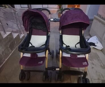 Manejlər: Əkizlər üçün araba, İşlənmiş, Yaş: 30 ay, Ünvandan götürmə — 4