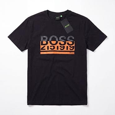 Futbolka, Boss, L, rəng - Qara