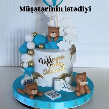 iş e: Öz evimdə keyfiyyətli məhsullarla tortlar bişirirəm.Çatdırılma — 1
