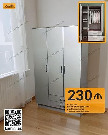 3 qapılı, Siyirməli, Açılan, Düz dolab