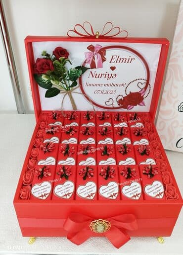 xına xonçaları: Xina xoncasi paylama sokoladlari sifarisle hazirlanir.Sifarisler en az — 1