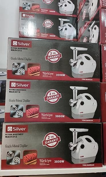 ev kamera: Ət çəkən maşın Silver, 3000 Vt, Revers ilə, Yeni — 5