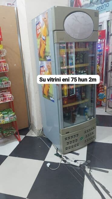 soyuducu su: Su vitrinli soyuducu - Şüşə qapılı, dik vitrin tipli içki/soyuducu — 1