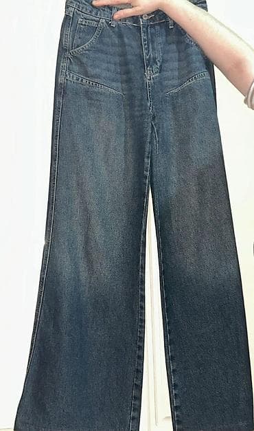 aşbaz forma: Geniş kəsimli cins şalvar M razmerdir az geyinilib ayaq hissesi — 2