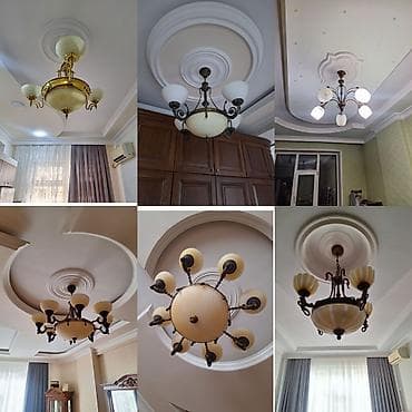 Çılçıraq, 10 və daha çox lampa, Metal