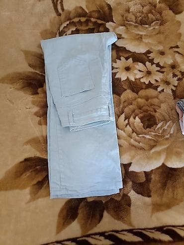 zara paltar: Açıq mavi rəngli şalvar - Kəsim: Klassik/straight kəsim - Parça — 2