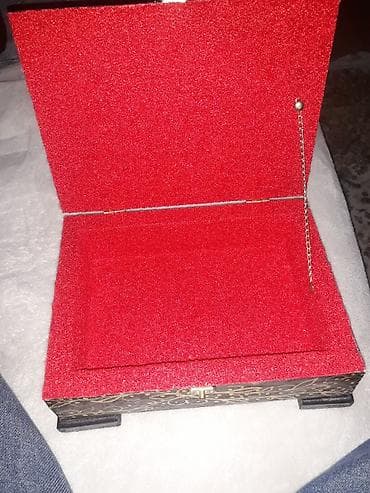 sandık: Taxta dekorativ qutu – əl işı - Material: taxta, laklanmış səth - — 2