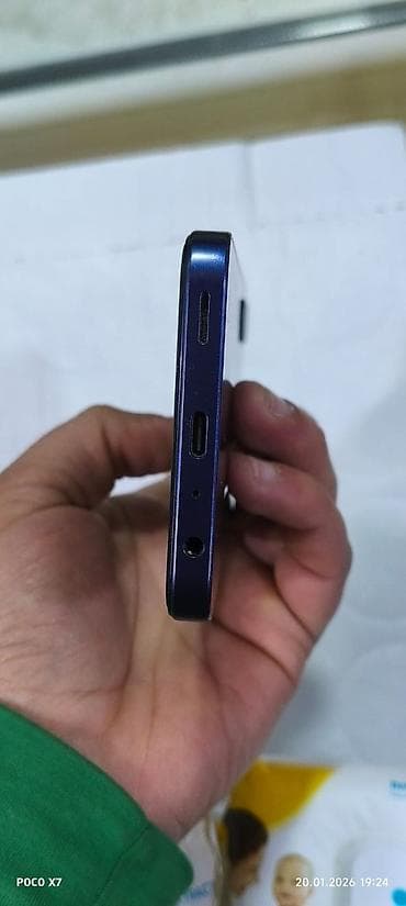 samsung es 4 mini: Poco X7, rəng - Mavi, Barmaq izi — 5