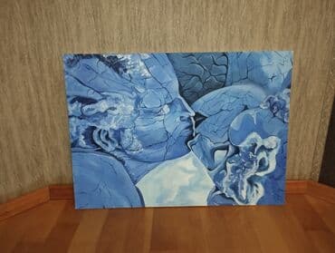 картина 70 на 100: Əl işi "Frozen love" rəsmi — 1