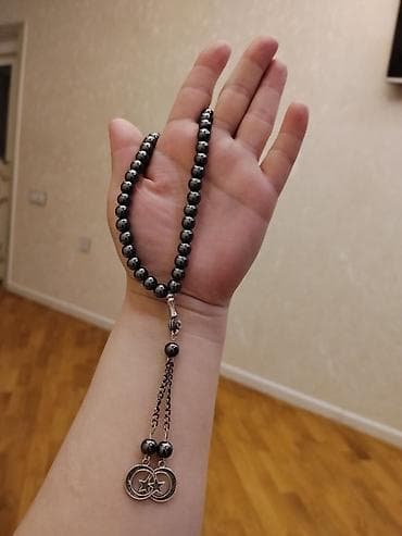 tesbehler: Hematit təsbeh - Material: parlaq metalik-boz hematit muncuqlar - — 2