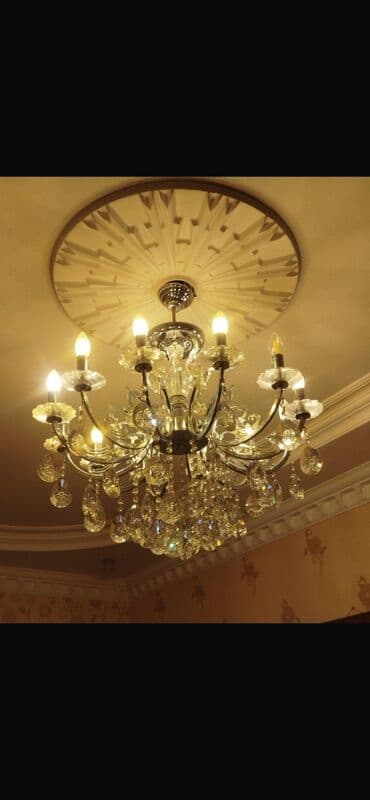 Bra, divar lampaları: Çılçıraq, 10 və daha çox lampa, Xrustal — 2