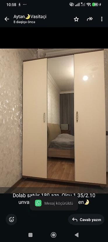 seyf dolab: Dolab satılır 180 azn. Olcu 1.35/2.10 unvan Bakıxanov 2798 Ayten🌛 — 1