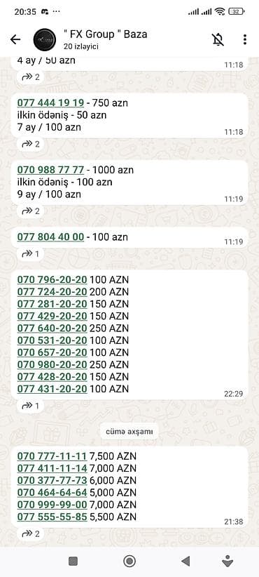 sim kredit: Xüsusi və yadda qalan mobil nömrələr satılır. Seçimlər arasında — 2