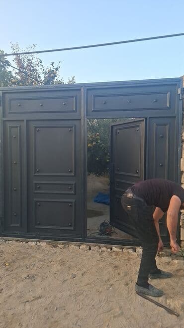 Pəncərələr: Dəmir Həyət darvazası, Mexaniki, rəng - Qara — 5